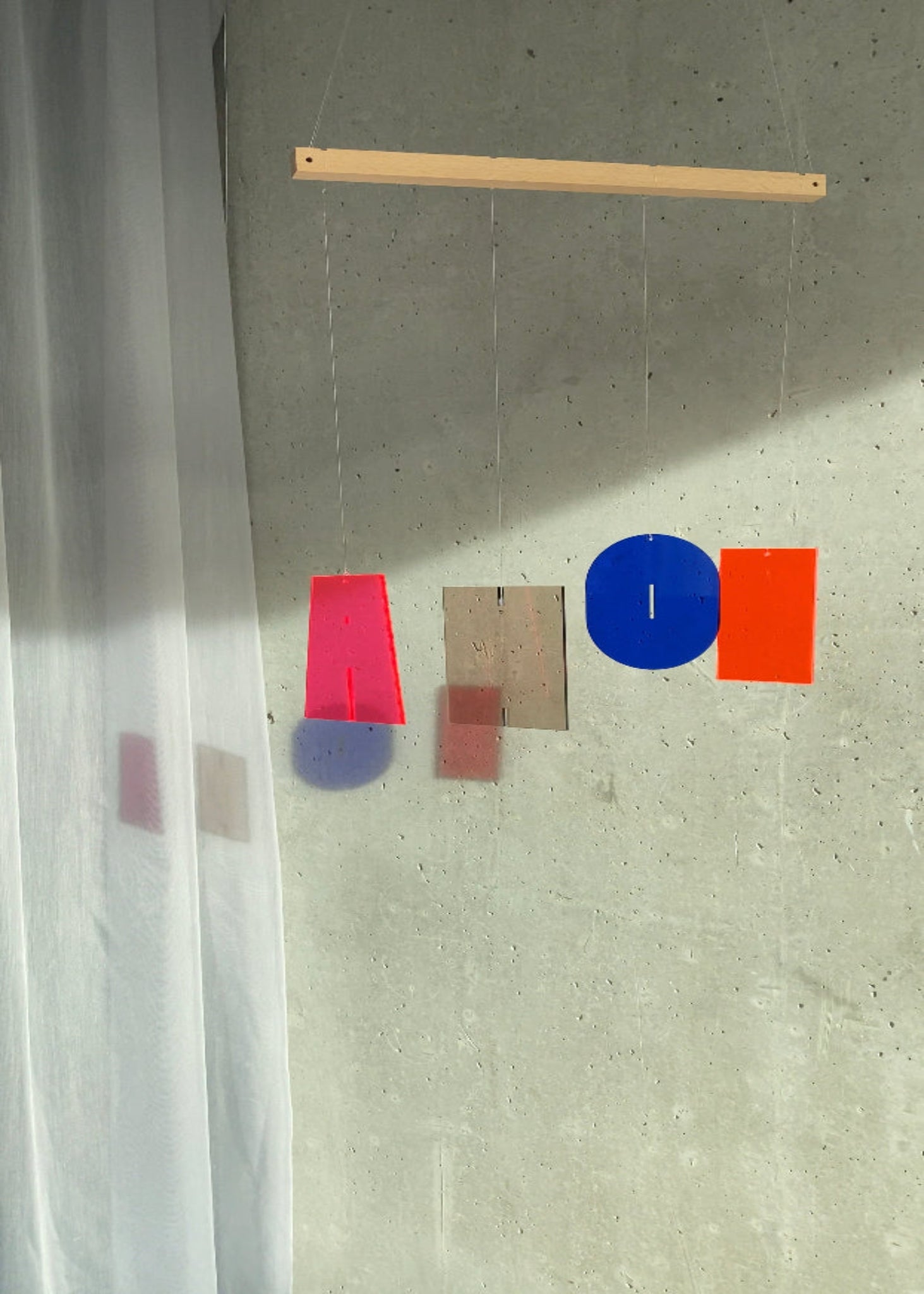 mobilé AHOI- Set mit 4 Buchstaben - Lieferzeit 1 - 3 Wochen