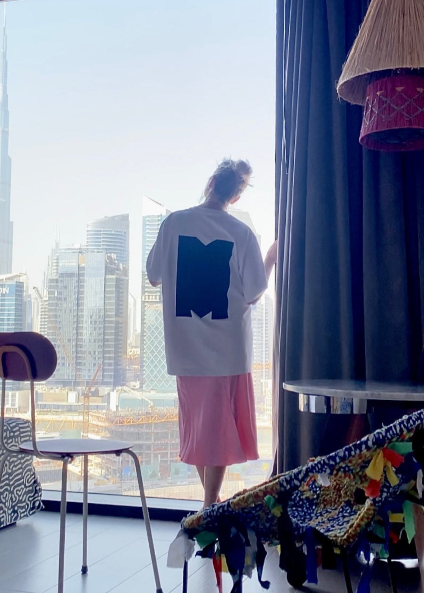 Dubai Mama Shelter ysl Handtasche, pink skirt organic cotton tshirt personalisiert buchstabe