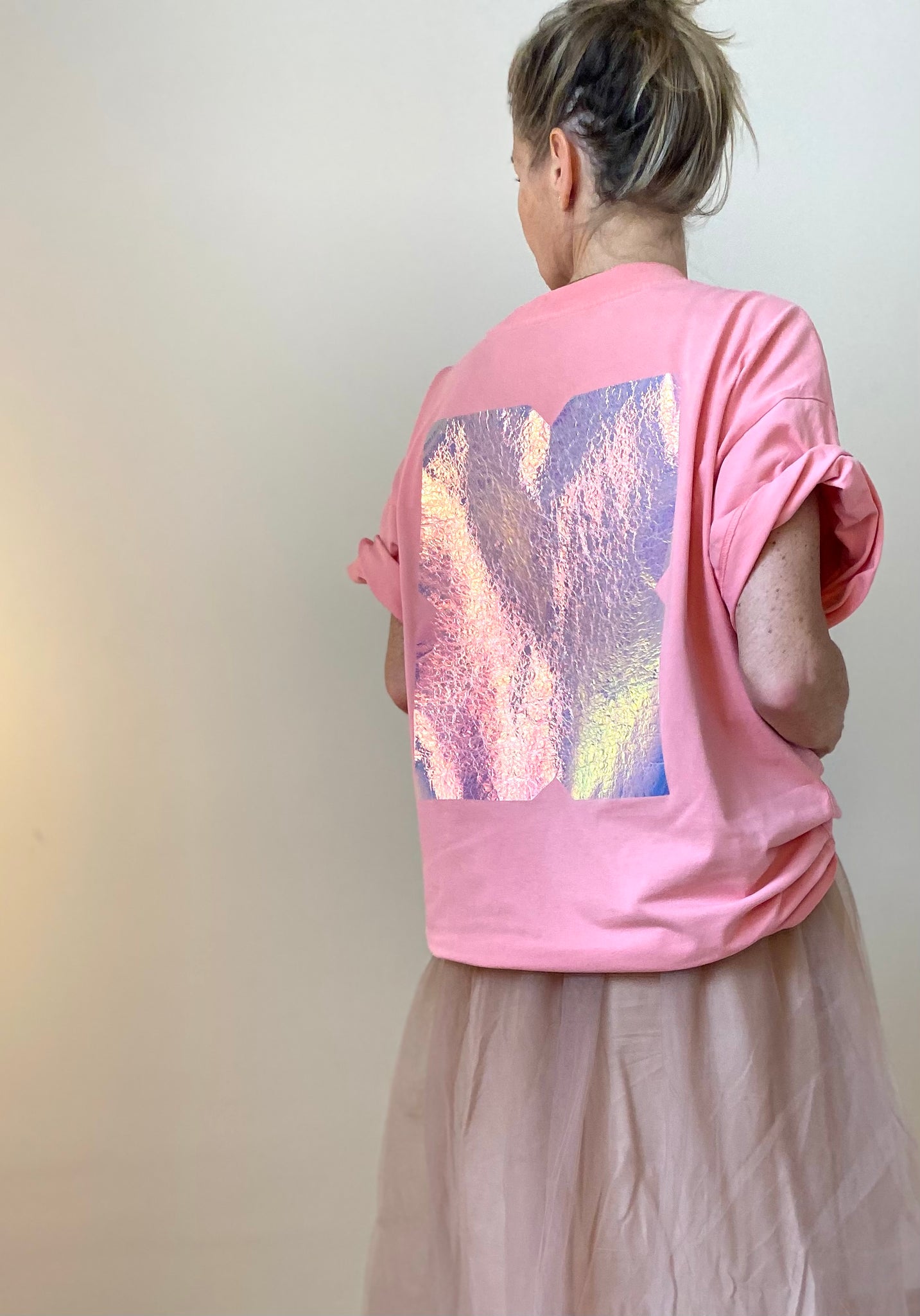 HOLO PRINT - OVERSIZED T-SHIRT - BROKEN HEAVEN FULL LETTER PRINT -  LIEFERZEIT: 3 - 10 TAGE